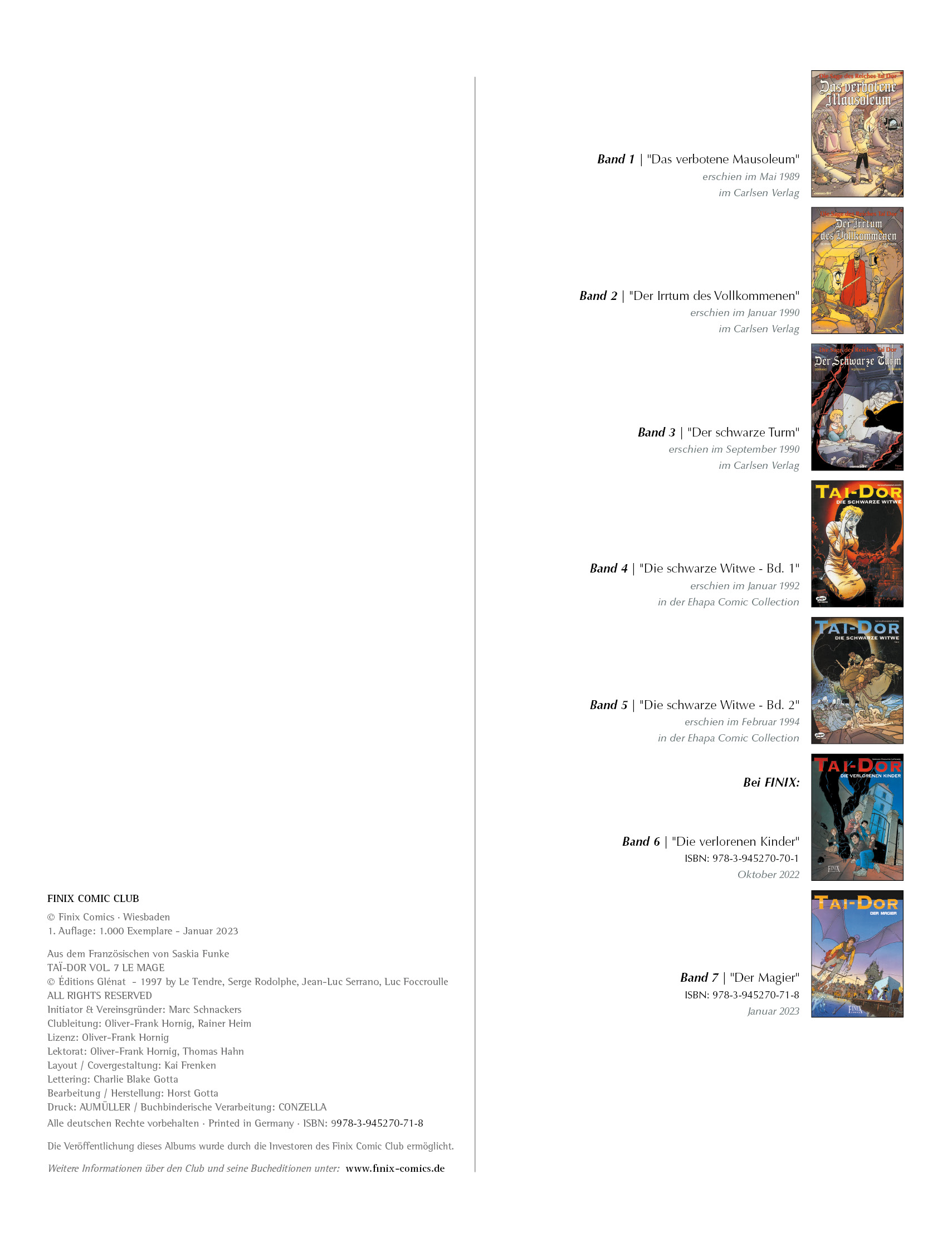 finix-tai-dor-7-comic-album-abschlussband-le-mage image 3